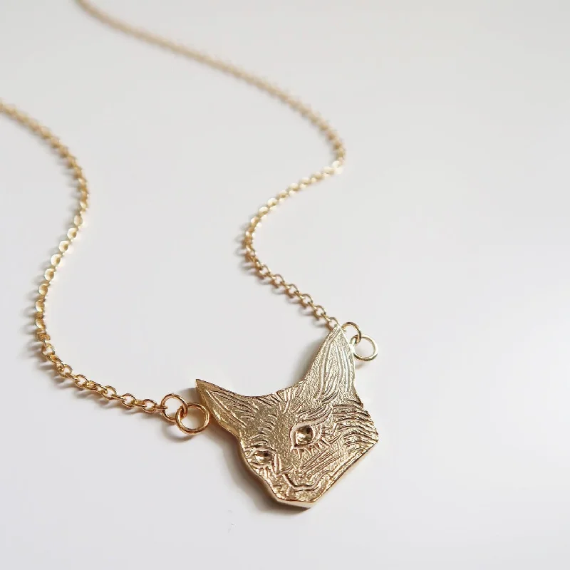 Cat Head Necklace