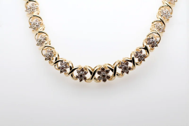 ESTATE 14KY 5.00 CTTW DIAMOND NECKLACE, TLB-SI2