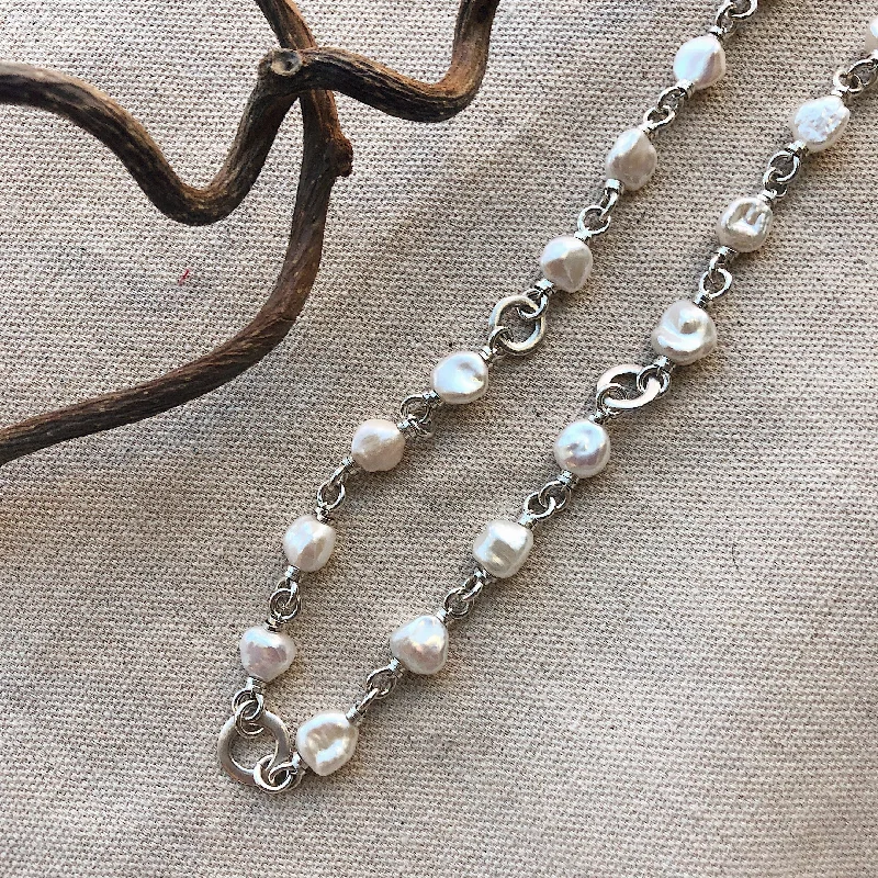 Keshi Pearl & Circlet Necklace