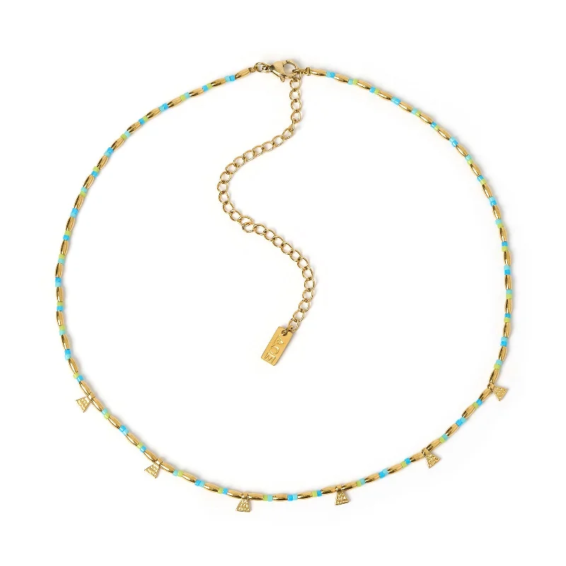 Natalia Gold Necklace - Ocean