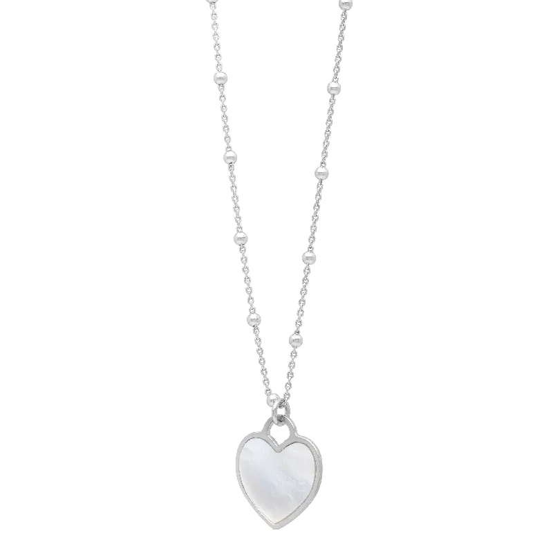 Silver & Mother of Pearl Heart Pendant