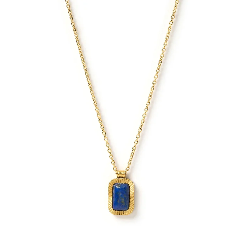 Teo Gold Necklace - Lapis